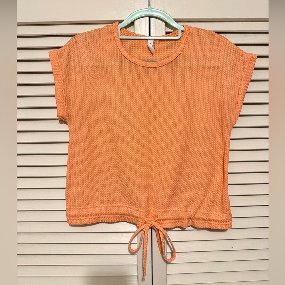 Orange Knit Blouse